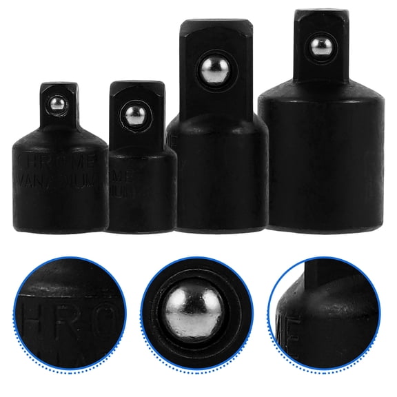 LOLIPPYY 4Pcs Impact Swivel Socket Set Black Drive Socket Tool with Connection