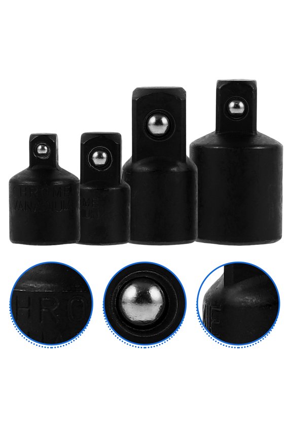 4Pcs Impact Swivel Socket Set Black Drive Socket Tool with Connection