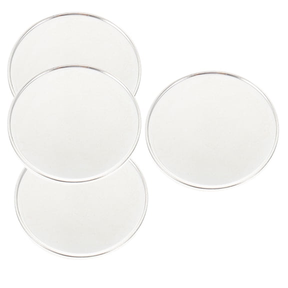 LOLIPPYY 4Pcs Iron Golfs Ball Markers Plated Silver Smooth Polished Outdoor Positioning Tools