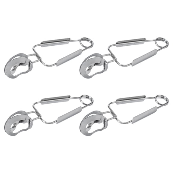 LOLIPPYY 4Pcs Kitchen Shellfish Food Tongs Stainless Steel Spring Clip for Easy Serving