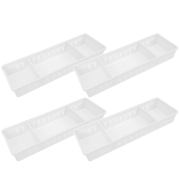 LOLIPPYY 4Pcs Kitchen Storage Box White Plastic Kitchen Organization Household Users