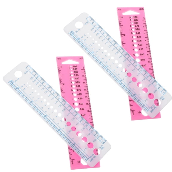 LOLIPPYY 4Pcs Knitting Needle Gauge Tool for Sweater Needle and Weaving Use