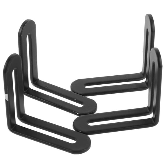 LOLIPPYY 4Pcs L Shaped Corner Braces Stainless Steel Black for Structural Support Home Improvement DIY Projects