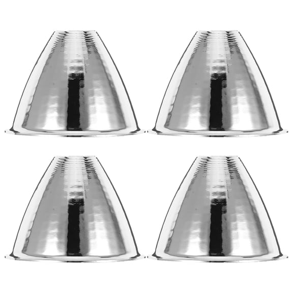 LOLIPPYY LED Flashlight Reflector Cup, Plated Silver Aluminum, Upgraded Illumination, Universal Fit, 4Pcs