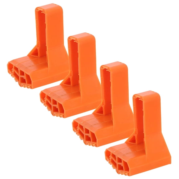 LOLIPPYY 4Pcs Ladder Feet Rubber Pads Replacement Non Skid Step Ladder Feet Cushions Orange