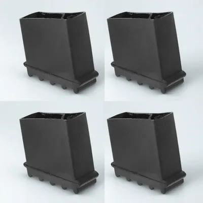LOLIPPYY 4-Pack Black Rubber Ladder Foot Covers Non- Protective Pads for Ladder Safety and Stability