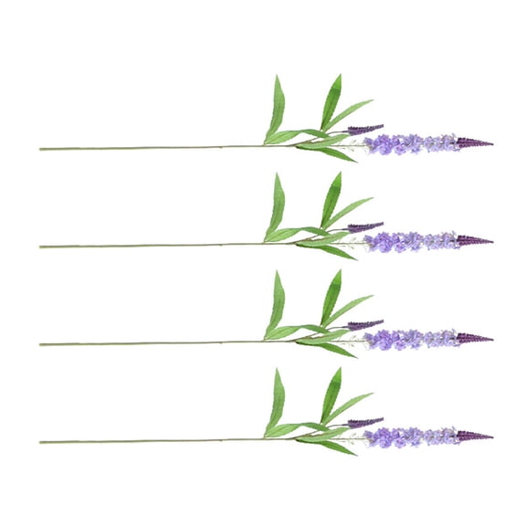 LOLIPPYY 4Pcs Lavender Flower Arrangement Artificial Lavender Plant Silk Cloth Decor