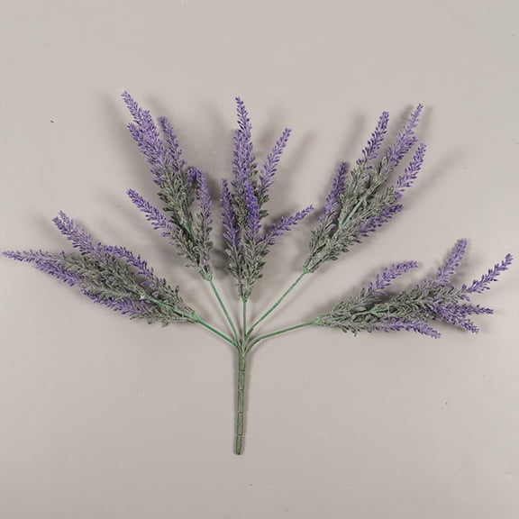 LOLIPPYY 4-Pack Lavender Artificial Flowers Violet Plastic Floral Decorations for Wedding Party Home Decor
