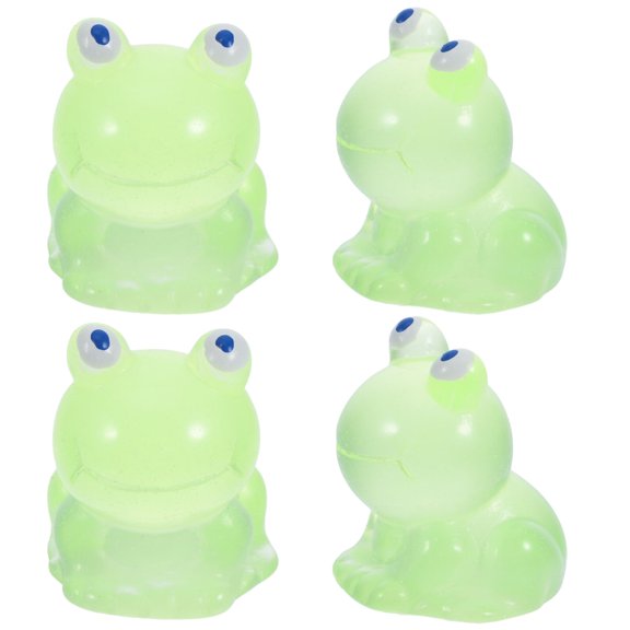 LOLIPPYY Set of Green Resin Frog Miniatures, Tiny Frog Figurines for Unique Indoor and Outdoor Home Decor