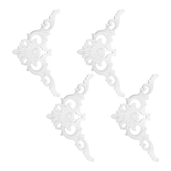 LOLIPPYY 4Pcs Lightweight Faux Plaster Ornamental Corner Piece for Wall and Ceiling Decor in White