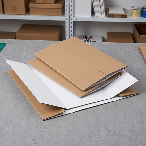LOLIPPYY 4Pcs Lightweight White Corrugated Tri Fold Poster Boards for Project Displays