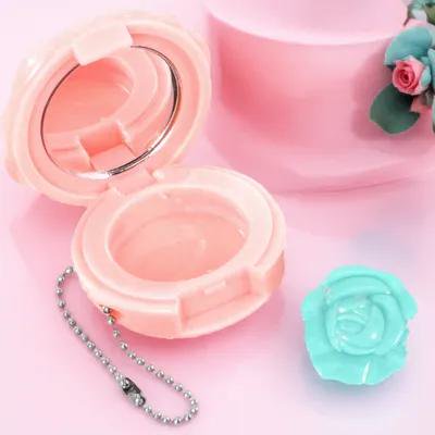 LOLIPPYY 4Pcs Lipstick Storage Container Refillable Cosmetics Case Small Size for Travel