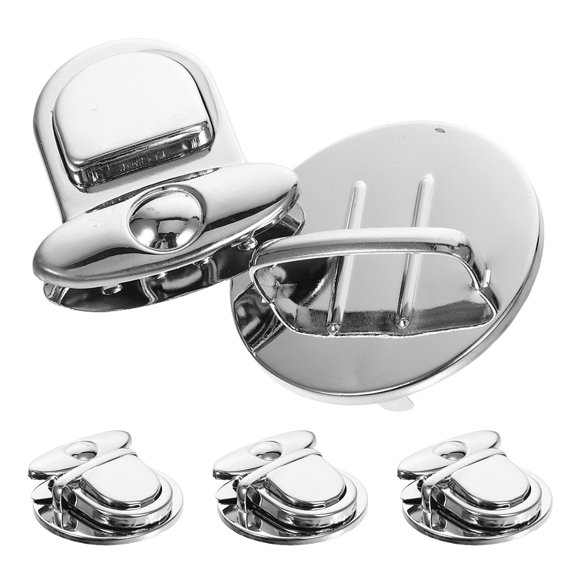 LOLIPPYY 4Pcs Metal Bag Fasteners Golden Purse Buckle Clasps for Handbag and Luggage