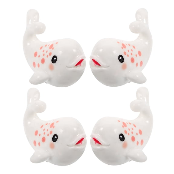 LOLIPPYY 4Pcs Mini Resin Ocean Animal Figurines for Family and Friends