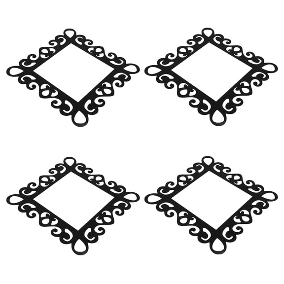 LOLIPPYY 4Pcs Mirror Light Switch Covers Self Adhesive Acrylic Outlet Plate Stickers for Home Black