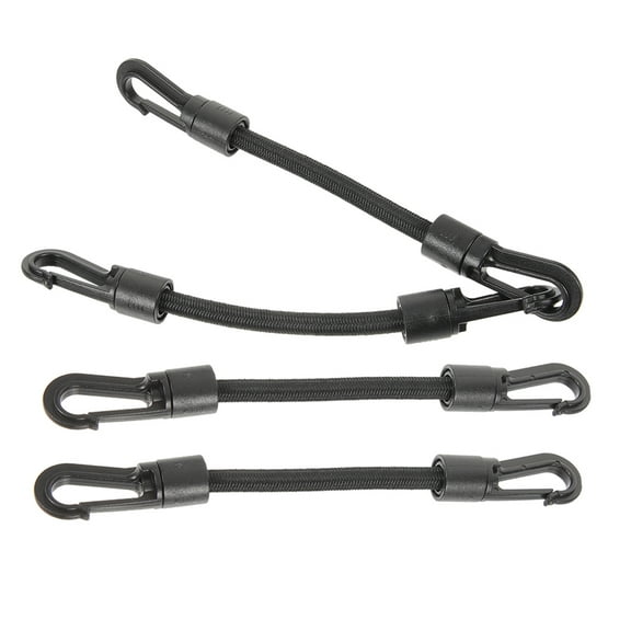 LOLIPPYY 4-Pack Multi-Purpose Elastic Buckle Straps with Hooks for Outdoor, Camping, Travel, and Emergency Use