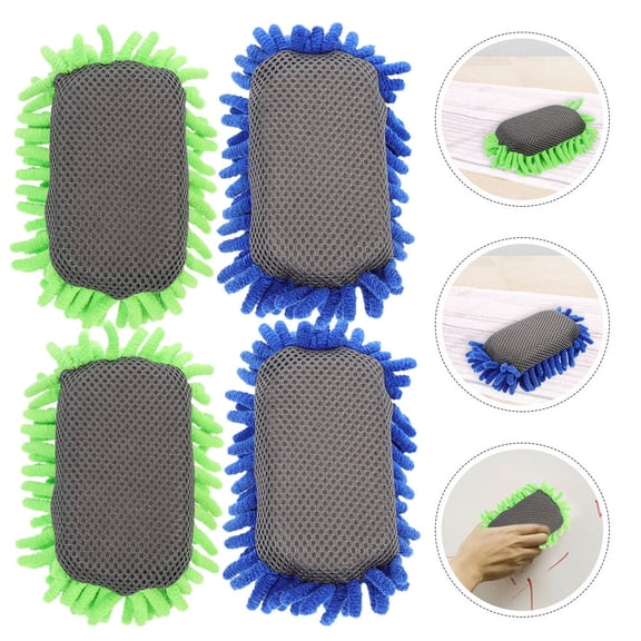 LOLIPPYY 4Pcs Navy Blue Whiteboard Erasers Washable Durable For Classroom Use