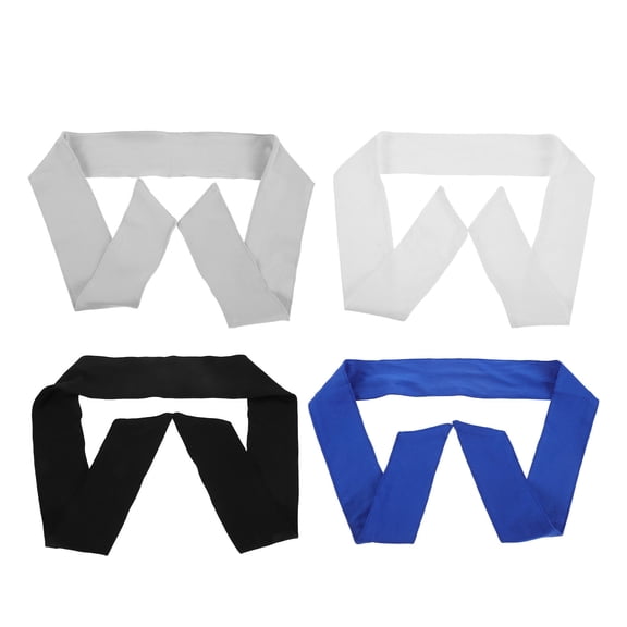 LOLIPPYY 4Pcs Ninja Karate Headband Sweat Wicking Adjustable Fitness Band for Men Sports Training