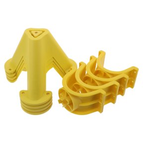 LOLIPPYY 4Pcs PVC Cable Support Stand Tripod Yellow Wire Organizer for Stable Home Cable Management