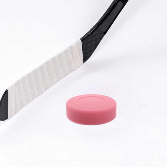 LOLIPPYY 4-Pack PVC Practice Hockey Pucks with Realistic Flat Design for Home and Training Use