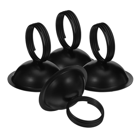LOLIPPYY 4Pcs Paper Holder For Reminders Black Metal Round Holder For Office Use