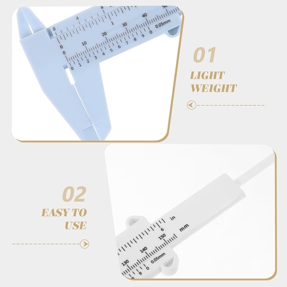LOLIPPYY 4Pcs Plastic Caliper Measuring Tools 150Mm Portable Compact Non Digital Calipers Assorted Colors