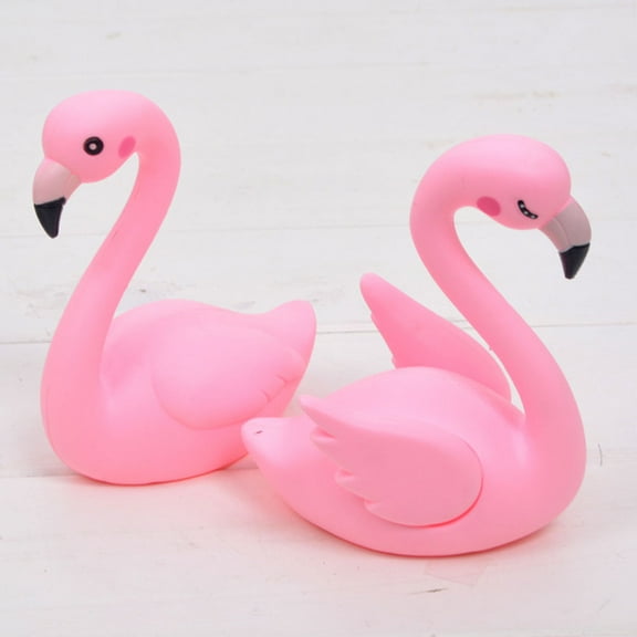 LOLIPPYY 4Pcs Plastic Flamingo Decorations Party for Cake Decor Home Use for Girlfriend