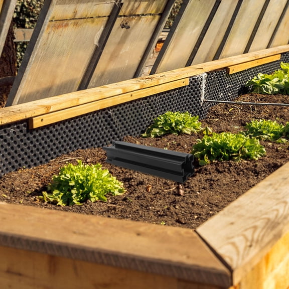 LOLIPPYY 4-Pack Black Plastic Raised Garden Bed Legs, Elevated Planter Box Stands for Outdoor Gardening