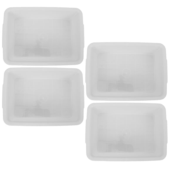 LOLIPPYY 4-Pack Plastic Reagent Trays for Laboratory Sample Storage, Spill Prevention, and Chemical Handling