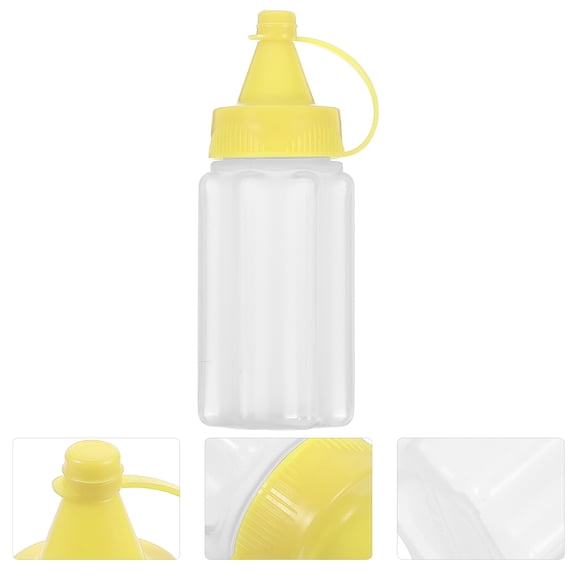 LOLIPPYY Yellow PP Squeezable Condiment Containers for Kitchen Gadgets
