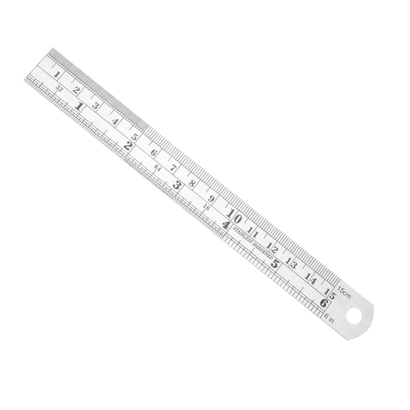LOLIPPYY 4Pcs Plated Silver Stainless Steel Ruler Straight Design for Architects Engineers Students