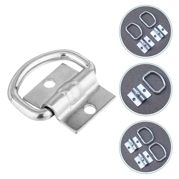 LOLIPPYY 4Pcs Plated Silver Trailer Tie Down Rings Heavy Duty Lashing Rings for Truck Bed Use