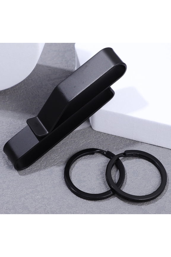 4-Pack Portable Belt Key Holder Clips with Keyrings, Compatible with Standard and Thick Belts for Easy Access