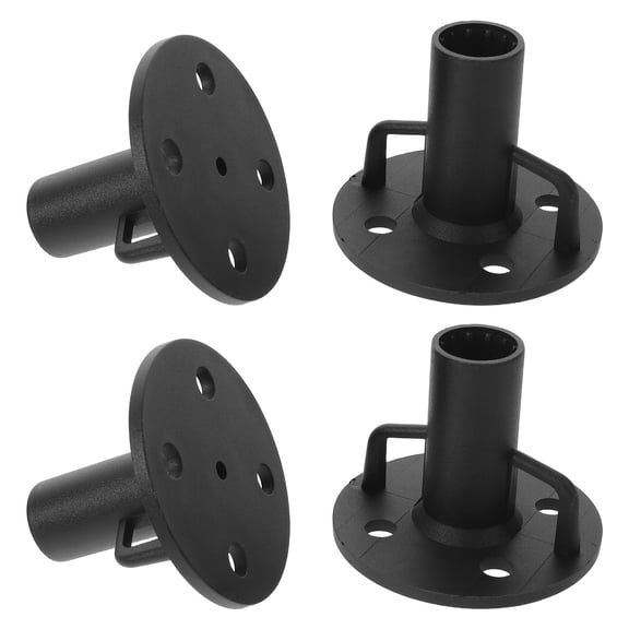 LOLIPPYY 4Pcs Portable Black Pole Stand Holder for Camping Tent Outdoor Canopy Round Base