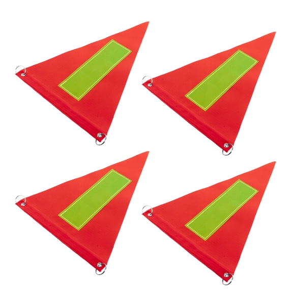 LOLIPPYY 4Pcs Portable PVC Bike Safety Flags with Reflective Triangle for Outdoor Cycling Warning