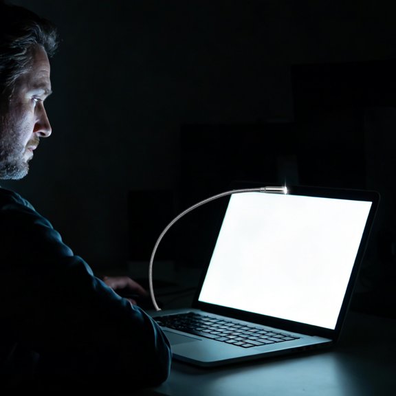 LOLIPPYY 4Pcs Portable Reading Light Silver Aluminum Alloy Eye Protection Flexible Design for Office Back to School