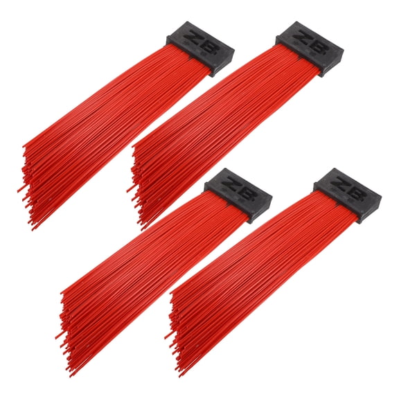 LOLIPPYY 4Pcs Portable Red Broom Head for Push Broom Sweeper Accessory with High Efficiency