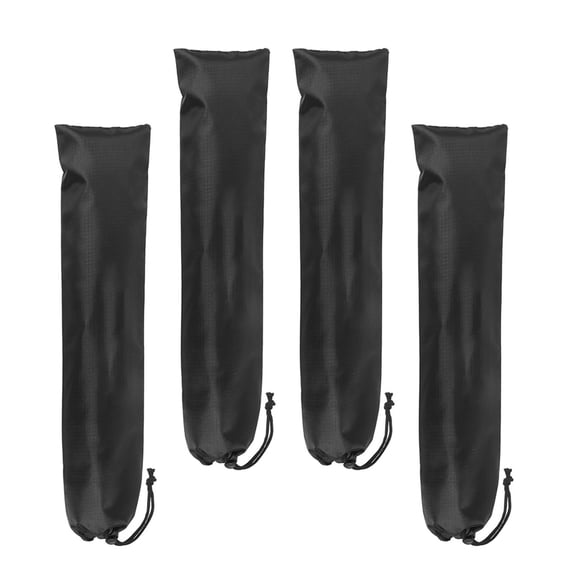 LOLIPPYY 4Pcs Portable Tent Rod Carrying Bag Black with Handle for Durable Camping Pole Storage