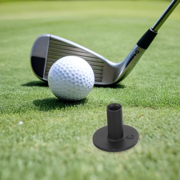LOLIPPYY 4Pcs Precision Engineered Black Silicone Golf Tee Holders for Range and Mat Use