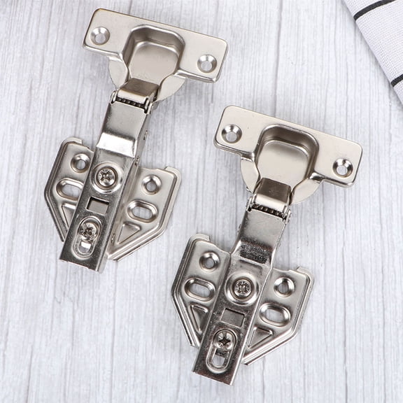 LOLIPPYY 4-Pack Precision Stainless Steel Slow Close Cabinet Door Hinges Hardware for Kitchen and Home