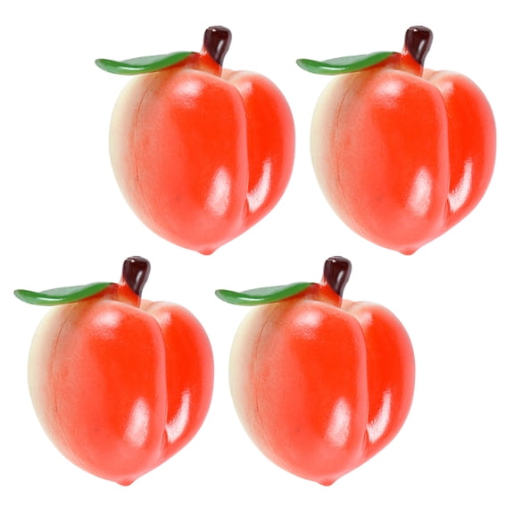 LOLIPPYY Set of 4 Red Artificial Peach Fruit Models for Home Decor, Table Centerpiece, Shop Window Display