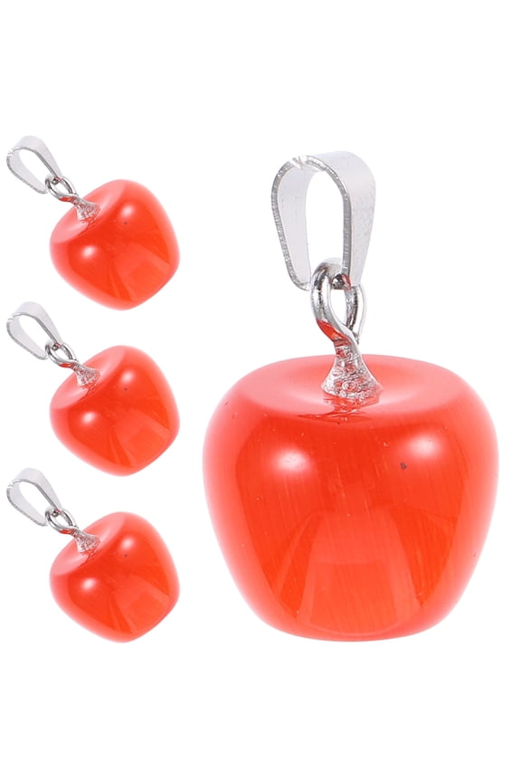 4Pcs Red Cat Eye Stone Charms for Necklace Jewelry Making Skin Friendly Durable