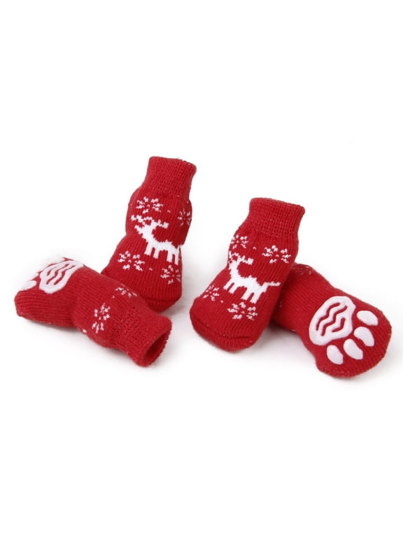 Paw Socks for Dogs Non Slip 4Pcs M