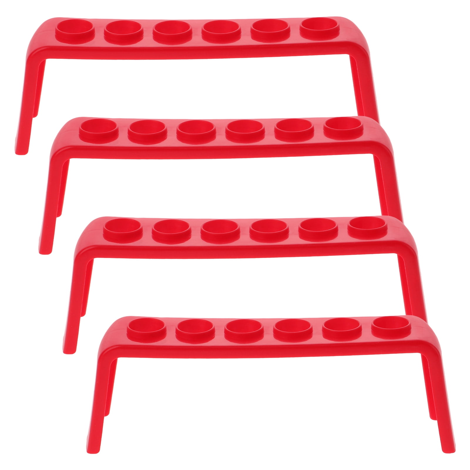 LOLIPPYY 4Pcs Red Test Tube Display Rack Stable Storage Organizer for ...