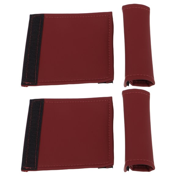 LOLIPPYY 4Pcs Red Vehicle Door Handle Covers Interior Handle Wrap with Scratch Resistant Material