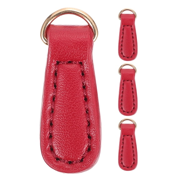 LOLIPPYY 4Pcs Red Zipper Pull Replacement Set for Home Use with Unique Backpack Buckle Design