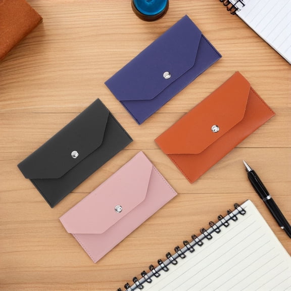 LOLIPPYY 4-Pack Reusable Slim Cash Envelope Wallets, Compact Money Storage Pouches for Travel and Everyday Use