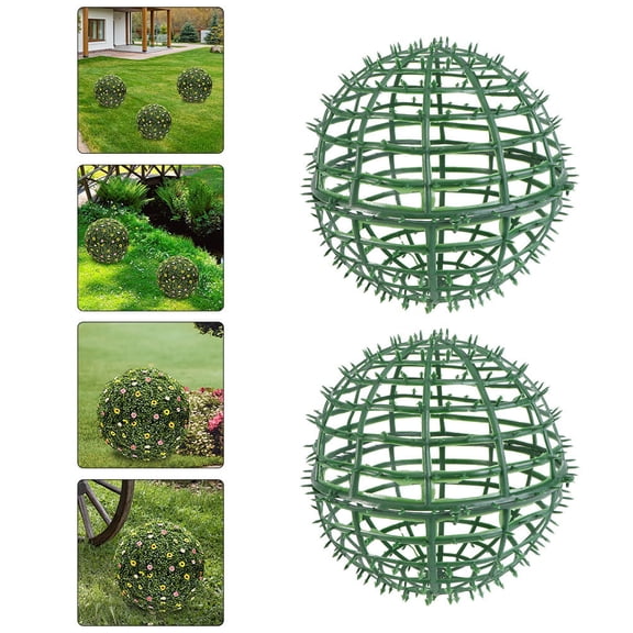 LOLIPPYY 4Pcs Reusable Plastic Flower Shelf Holder Green Topiary Cage Frame for Wedding and Garden