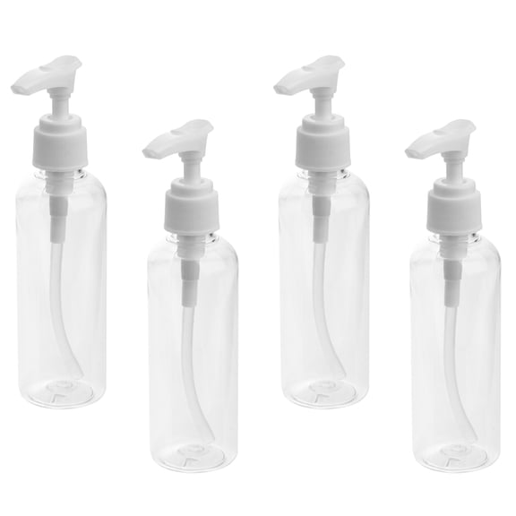 LOLIPPYY 4Pcs Reusable Travel Liquid Bottles White Dispenser for Camping General Users