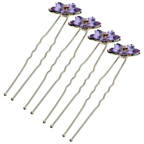 LOLIPPYY 4-Pack Rhinestone Bridal Hair Pins Wedding Hair Accessories for Elegant Updo and Special Occasion Styling